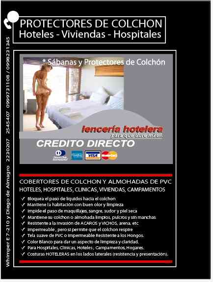 PROTECTORES DE COLCHON HOTELES , VIVIENDAS Y HOSPITALES
