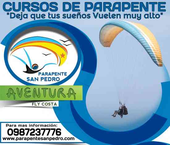 Cursos de Parapente. Curso de Parapente Programa Discovery, Tour de Parapente San Pedro Paracaidismo