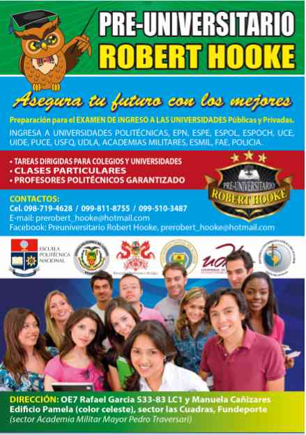 Preuniversitario Robert Hooke Quito Las Cuadras Doplim 346114